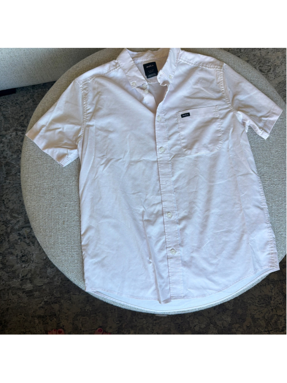 Men's RVCA Slim Fit Casual Button Down Shirt, Size S, Pink